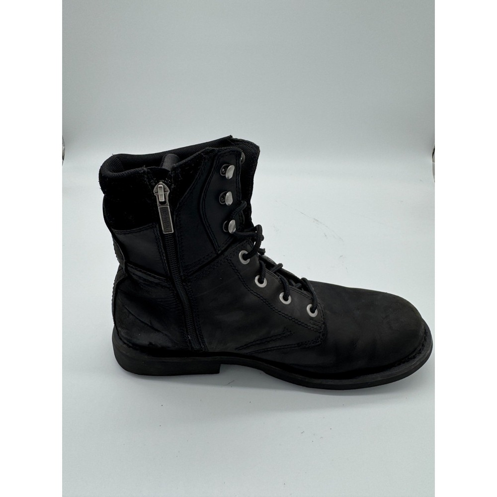 Harley-Davidson Men's Black Leather Riding Boots Size 11M D94284 Zip Up - Picture 7 of 11